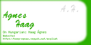 agnes haag business card