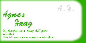 agnes haag business card